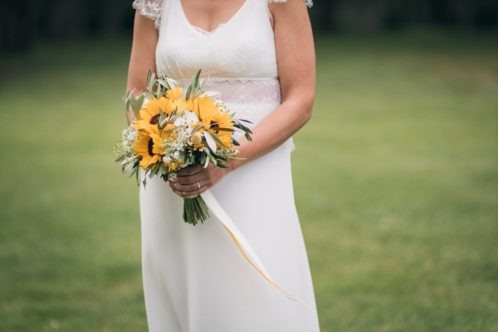 photographe mariage champetre bouquet mariee
